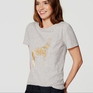 Ann Taylor LOFT Llama T-Shirt Sz M